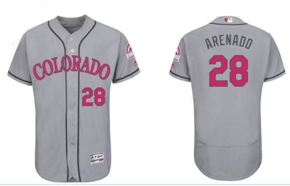 Colorado Rockies #28 Nolan Arenado Gray Flexbase Stitched Jersey - Zenithce