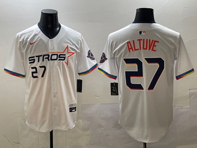 Houston Astros #27 Jose Altuve White 2025 City Connect Limited Stitched Jersey - Zenithce