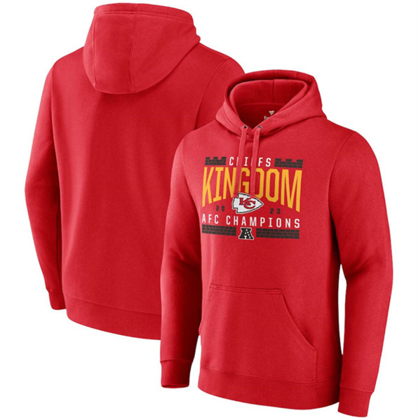 Kansas City Chiefs Red 2023 AFC Champions Hometown Pullover Hoodie - Zenithce