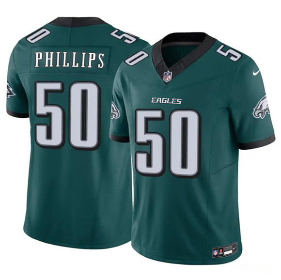 Philadelphia Eagles #50 Jaelan Phillips Green 2025 F.U.S.E. Vapor Untouchable Limited Stitched Jersey - Zenithce