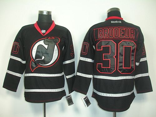 Devils #30 Martin Brodeur Black Ice Stitched Jersey - Zenithce