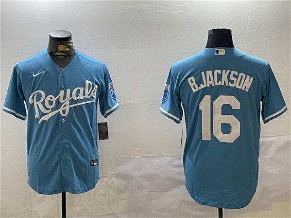 Kansas City Royals #16 Bo Jackson Blue Cool Base Stitched Jersey - Zenithce