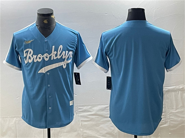 Los Angeles Dodgers Blank Light Blue Throwback Cool Base Stitched Jersey - Zenithce