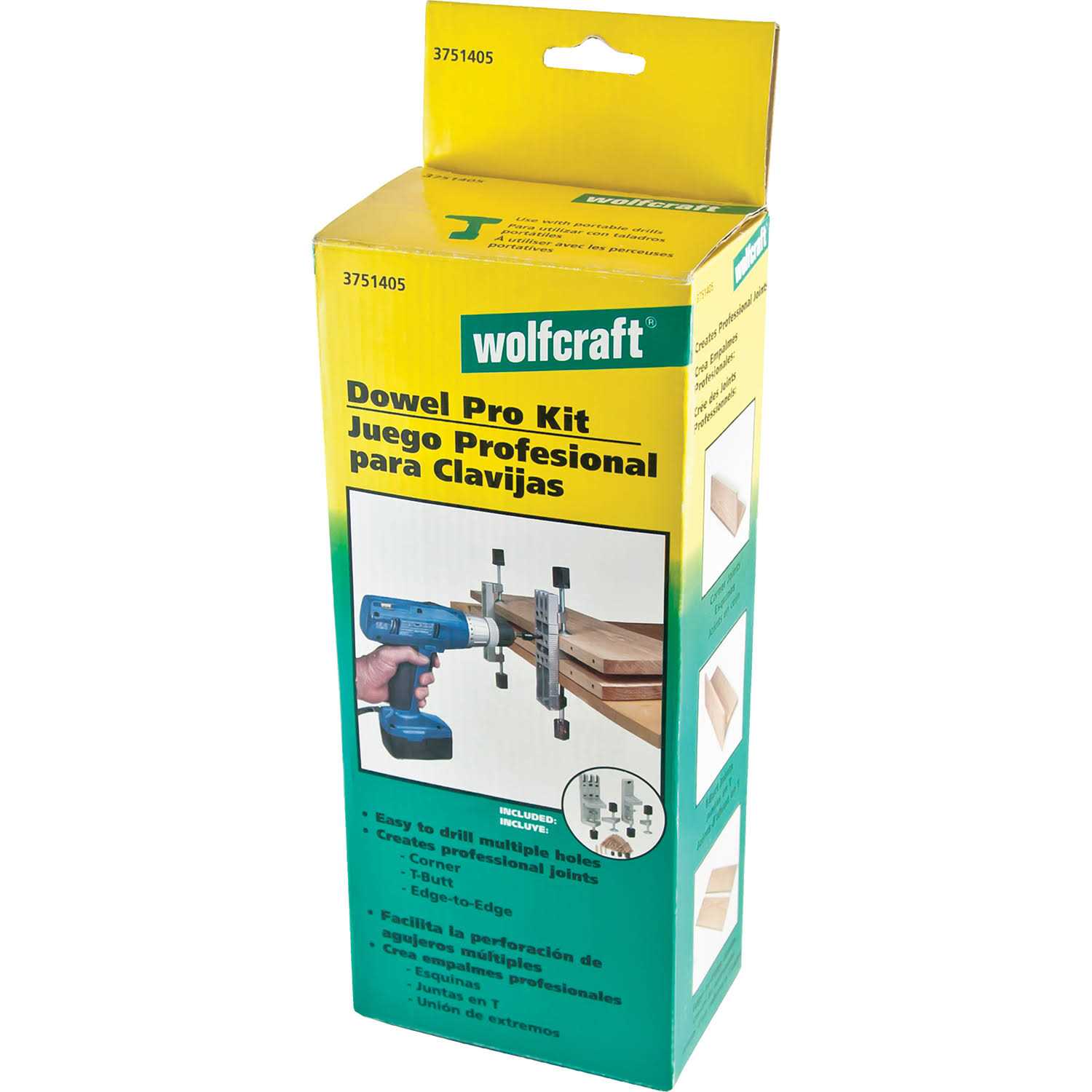 Wolfcraft 2914405 Fluted Hardwood Dowel Pin 3/8 in. Dia. x 1-1/2 in. L - Zenithce