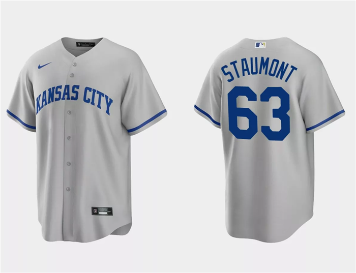 Kansas City Royals #63 Josh Staumont Gray Cool Base Stitched Jersey - Zenithce