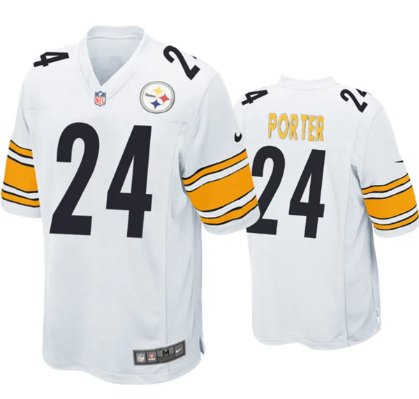 Pittsburgh Steelers #24 Joey Porter Jr. White Stitched Game Jersey - Zenithce