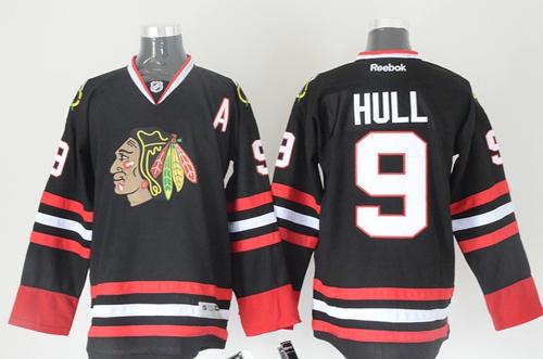 Blackhawks #9 Bobby Hull Black Stitched Jersey - Zenithce