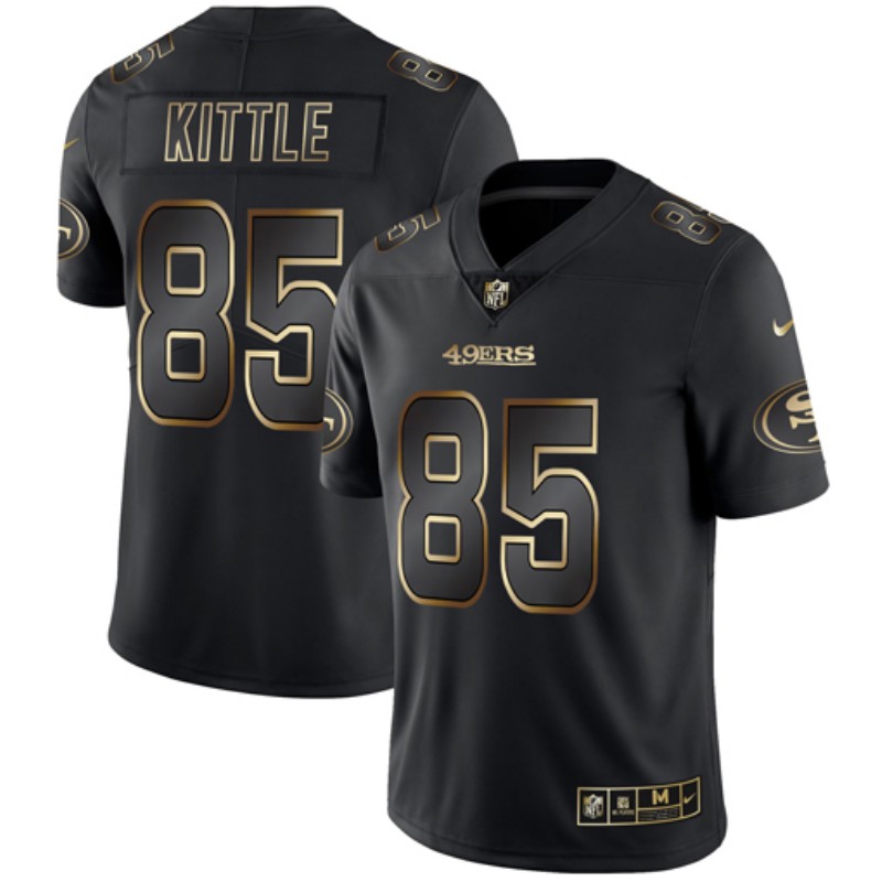 San Francisco 49ers #85 George Kittle 2019 Black Gold Edition Stitched Jersey - Zenithce