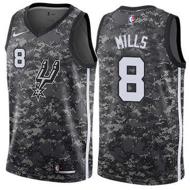 Spurs #8 Patty Mills Black Swingman City Edition 2018-19 Jersey - Zenithce