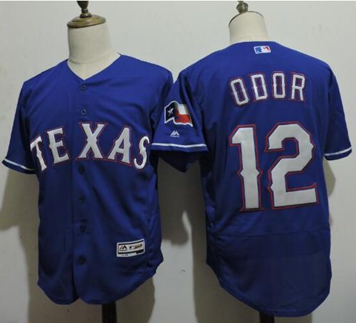 Rangers #12 Rougned Odor Blue Flexbase Authentic Collection Stitched Jersey - Zenithce