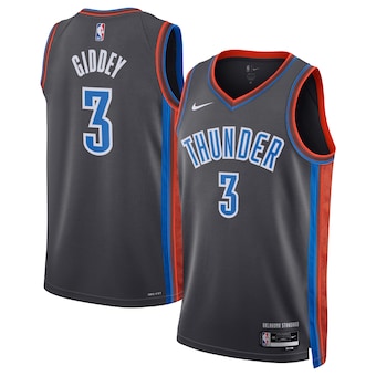 Oklahoma City Thunder #3 Josh Giddey Gray Icon Edition Stitched Jersey - Zenithce