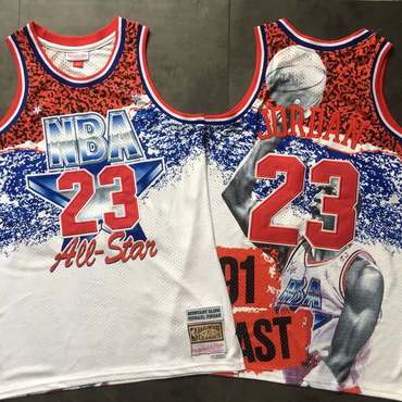 Bulls 23 Michael Jordan White All-Star 1991 Hardwood Classics Jersey - Zenithce