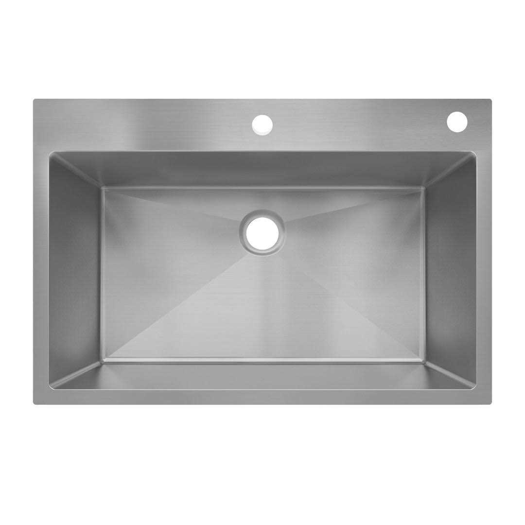 Sinber Drop In Double Bowl 304 Stainless Steel Kitchen Sink HT3322D-BW - Zenithce
