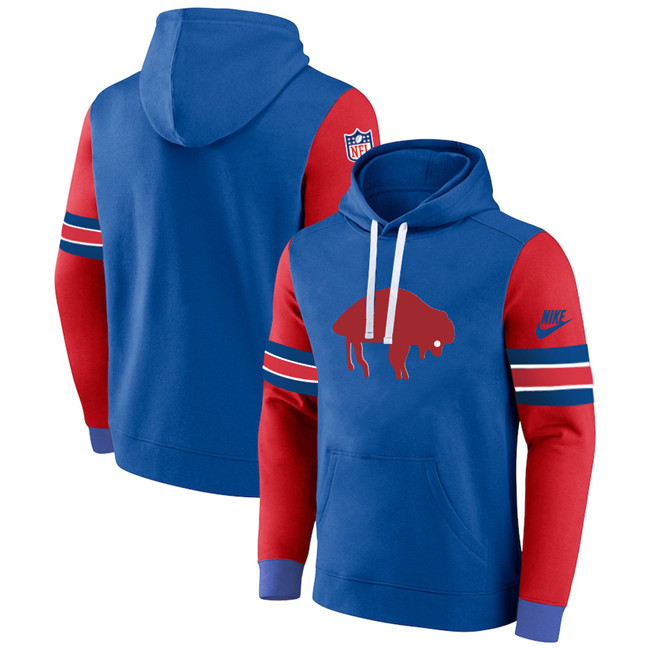 Buffalo Bills Blue Red Pullover Hoodie - Zenithce