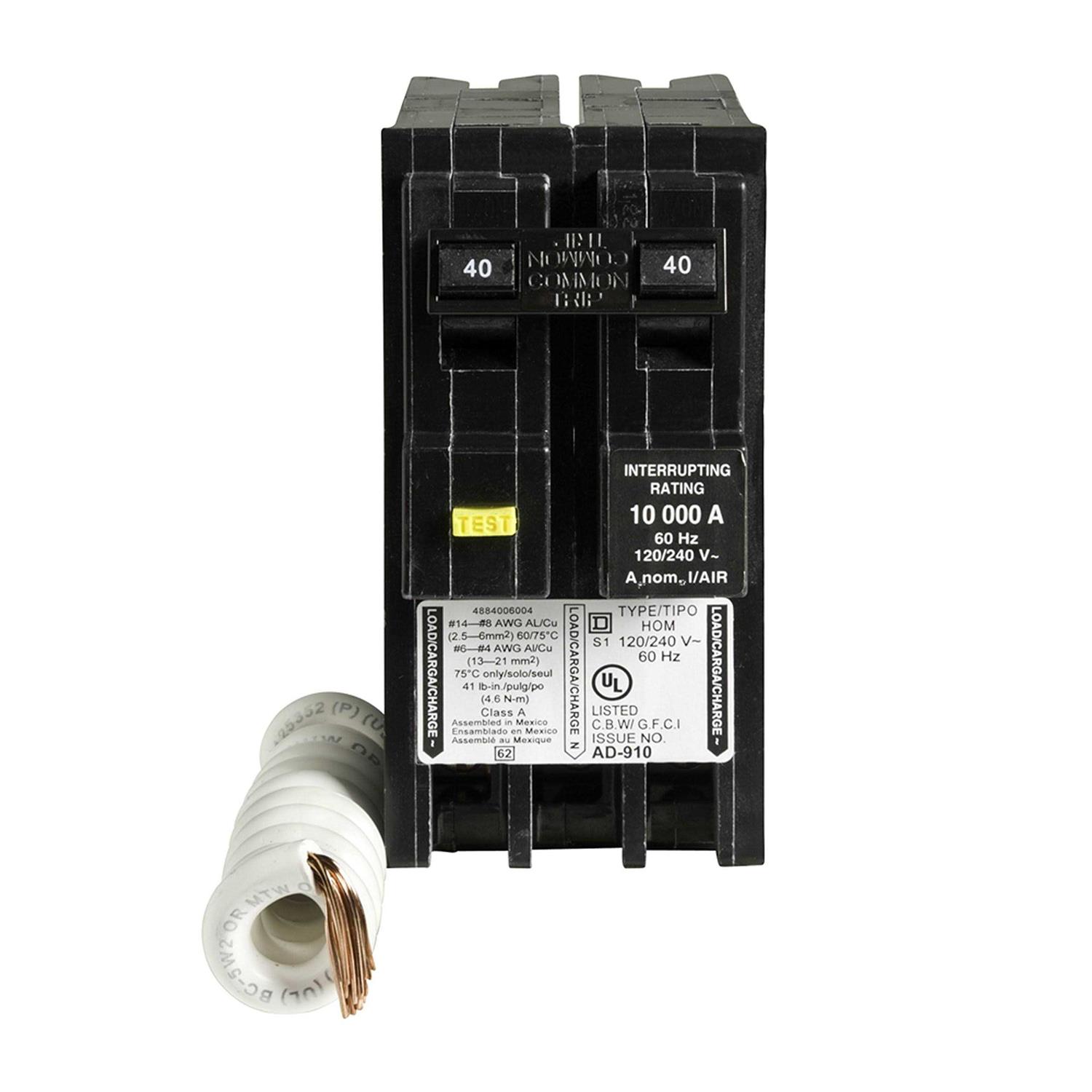 Square D Homeline 30 Amp 2-Pole GFCI Circuit Breaker HOM230GFIC - Zenithce