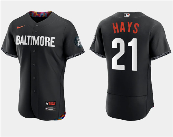 Baltimore Orioles #21 Austin Hays Black 2023 City Connect Flex Base Stitched Jersey - Zenithce
