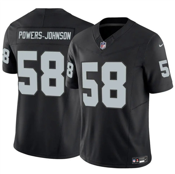 Las Vegas Raiders #58 Jackson Powers-Johnson Black 2025 F.U.S.E. Vapor Untouchable Limited Stitched Jersey - Zenithce