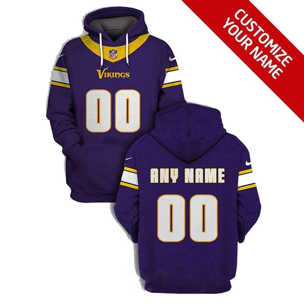 Minnesota Vikings Customized Purple To Service Sideline Performance Pullover NFL Hoodie - Zenithce