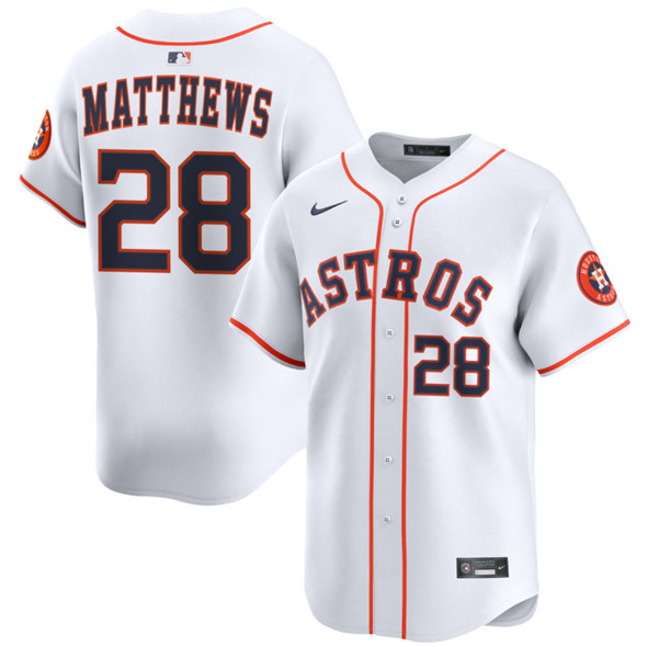 Houston Astros #28 Brice Matthews White 2025 Home Limited Stitched Jersey - Zenithce