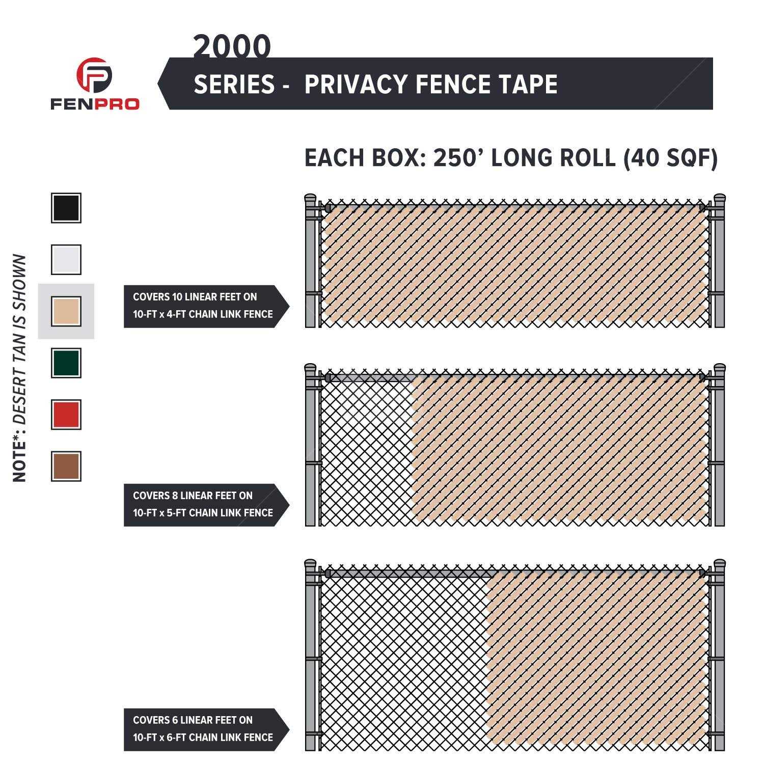 Fenpro Chain Link Fence Privacy Tape - Zenithce