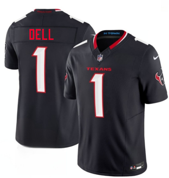 Houston Texans #1 Tank Dell Navy 2nd Alternate 2026 F.U.S.E. Vapor Limited Stitched Jersey - Zenithce