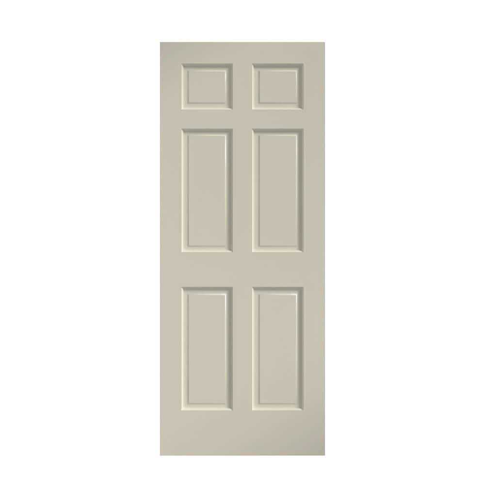 EightDoors 80 inch x 6 Panel Solid Wood Core Door - Zenithce