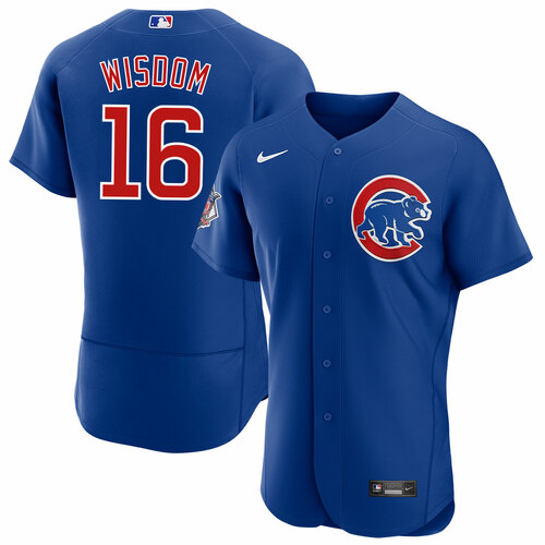 Chicago Cubs #16 Patrick Wisdom Blue Flex Base Stitched Jersey - Zenithce
