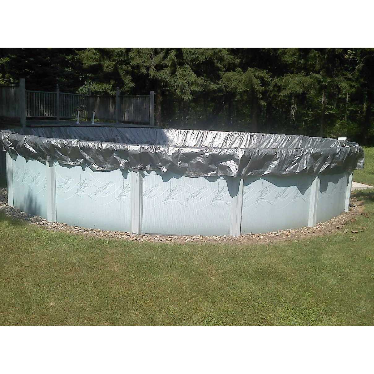 Round Diameter Heavy Duty Silver/Black Poly Tarp - Zenithce