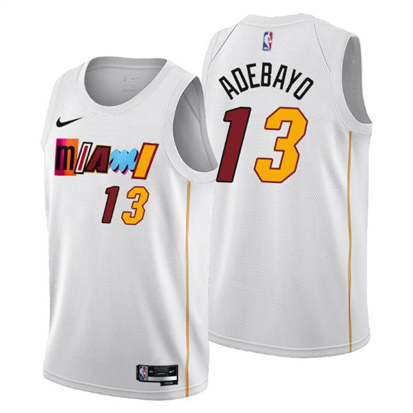 Miami Heat #13 Bam Adebayo 2022-23 White City Edition Stitched Jersey - Zenithce