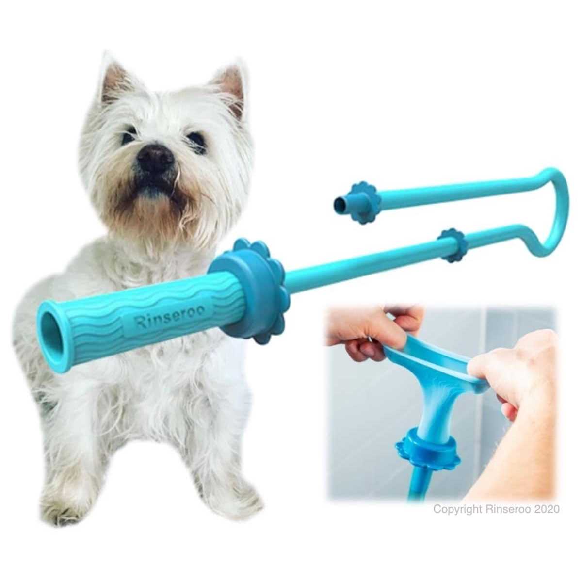 Rinseroo Slip-on Dog Wash Hose Attachment. Pet Bather for Showerhead and Sink - Zenithce