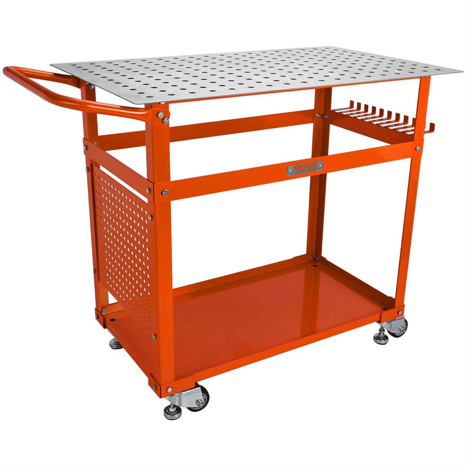 VEVOR Welding Table 36 x 18 1200lbs Load Capacity Steel Welding Workbench Table on Wheels - Zenithce