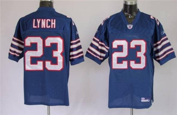 Buffalo Bills #23 Marshawn Lynch Blue Mitchell and Ness Throwback Stitched Jersey - Zenithce