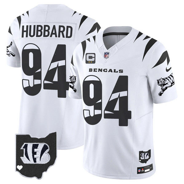Cincinnati Bengals #94 Sam Hubbard White Limited F.U.S.E. With 2-Star C Patch Special Vapor Untouchable Limited Stitched Jersey - Zenithce