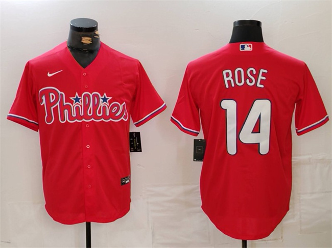 Philadelphia Phillies #14 Pete Rose Red Cool Base Stitched Jersey - Zenithce