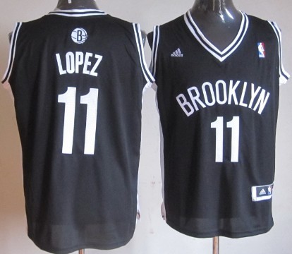 Brooklyn Nets #11 Brook Lopez Revolution 30 Swingman Black Jersey - Zenithce