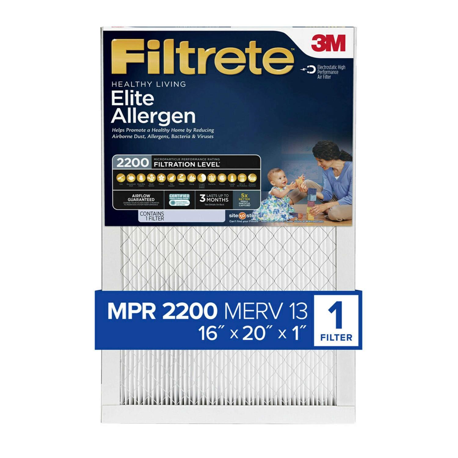 Filtrete Elite Allergen Reduction Filter 20 in x 1 - Zenithce