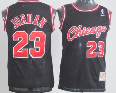 Chicago Bulls #23 Michael Jordan 1984-1985 Rookie Black Swingman Throwback Jersey - Zenithce