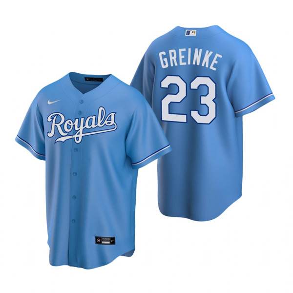 Kansas City Royals #23 Zack Greinke Light Blue Cool Base Stitched Jersey - Zenithce