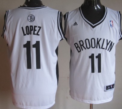 Brooklyn Nets #11 Brook Lopez Revolution 30 Swingman White Jersey - Zenithce