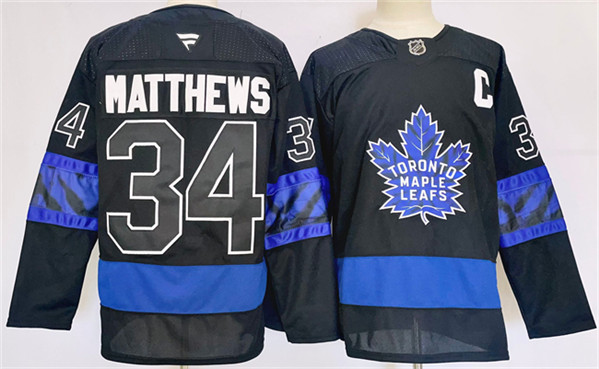 Toronto Maple Leafs #34 Auston Matthews Black 2024-25 Stitched Jersey - Zenithce