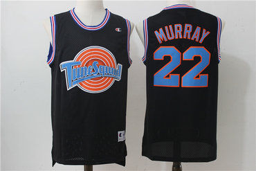Tune Suqad 22 Murray Black Stitched Movie Jersey - Zenithce