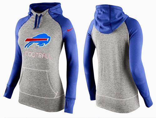 Women's Nike Buffalo Bills Performance Hoodie Grey   Blue_1 - Zenithce