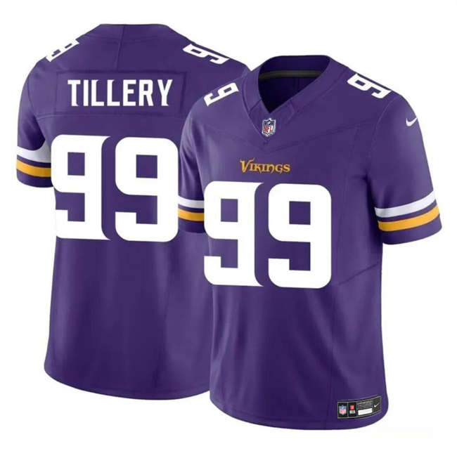 Minnesota Vikings #99 Jerry Tillery Purple 2023 F.U.S.E. Vapor Untouchable Limited Stitched Jersey - Zenithce