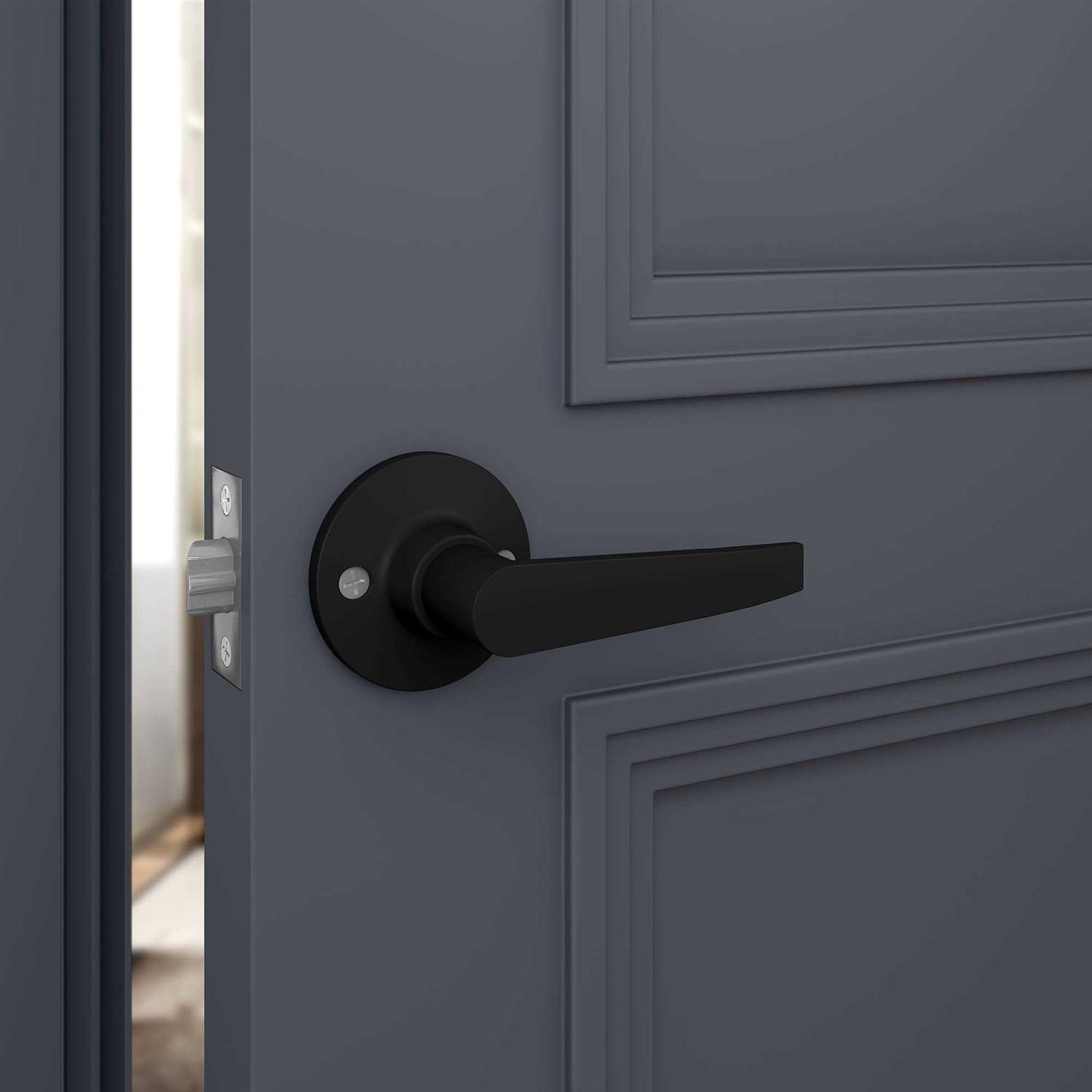 Villar Home Designs BP003NB Door Lever for Right and Left Handed Doors with Lockset Finish - Zenithce