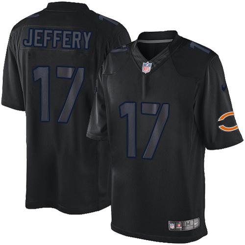 Bears #17 Alshon Jeffery Black Stitched Impact Limited Nike Jersey - Zenithce