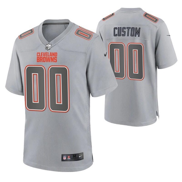 Cleveland Browns Customized Custom Gray Atmosphere Fashion Stitched Game Jersey - Zenithce