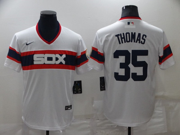 Chicago White Sox #35 Frank Thomas Throwback Cool Base Stitched Jersey - Zenithce