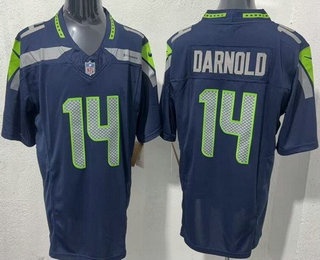 Seattle Seahawks #14 Sam Darnold Limited Navy FUSE Vapor Jersey - Zenithce