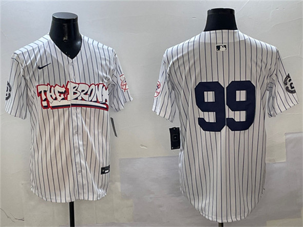 New York Yankees #99 Aaron Judge White Bronx Graffiti Vapor Limited Stitched Jersey - Zenithce
