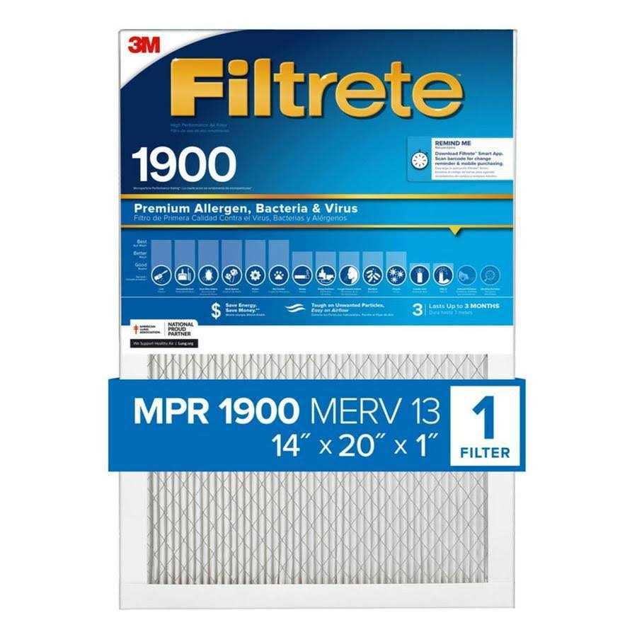 Filtrete Premium Allergen Bacteria & Virus Air Filter 1900 MPR - Zenithce
